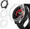 iVoler 3 Piezas Funda HD Clara Dura para Samsung Galaxy Watch 5 Pro 45mm, Carcasa Protectora Antigolpes Ultra Delgado Antiarañazos Rígido PC Bumper Estuche Case, 2 Transparente + 1 Negro