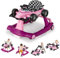 DREAMADE 4 en 1 Trotteur Bébé avec Hauteur&Vitesse Réglable Trotteur Marche Pliable Garçon Fille 6-18 Mois avec Roue Universelle Silencieuse&Musique&Lumière Charge 12 KG (Rose+Violet)