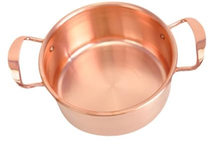 DimyFew Kupfertopf, Schmortopf mit Deckel, Suppentopf, Suppentopf für die Küche zu Hause, gewerbliches Kochen im Restaurant zu Hause, stil c Ohne Glasdeckel