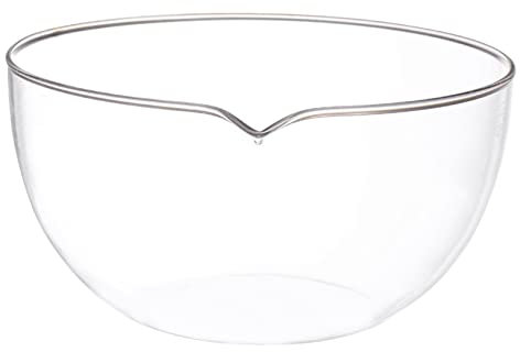 GETAJGHSD Verdampfungsschale Aus Glas Ausguss Labor-verdampfungsschale Zum Konzentrieren Von Säuren Und Laugen Beständig Flacher Boden 2 Stück