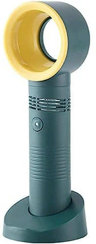 Mini ventilador portátil recargable por USB, ventilador de escritorio de mano sin aspas con base estable y funcionamiento silencioso, ideal para uso en exteriores y necesidades de refrigeración