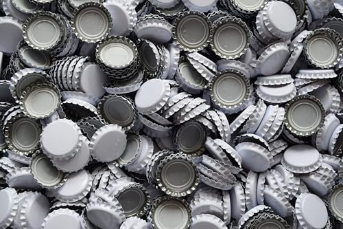 Dekohelden24 Lot de 1000 Capsules en métal pour Bouteilles Standard, qualité Alimentaire, Blanc, Standard