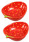 ULTECHNOVO 2 Platos De Fresa Tazón De Fresa Con Postre De Fiesta Cuencos Pequeños Para Bebés Platos De Servir Con Decoración De Fresa Tazón De Fruta Decoración De Mesa De Fresa