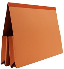 Legal Filing - Ref 715559 Reinforced Double Pocket Wallet, Box of 25, Made from 315gsm Strong Recycled Manilla, Will Hold A4 & Foolscap Documents, 35 x 24 cm in Size, Orange