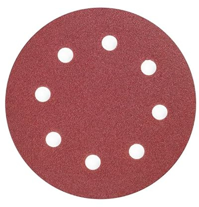 Schleifscheiben mit Löchern für Gips-Schleifmaschinen DEDRA, Ø180 mm, Körnung 180, 5 Stück, Klettbefestigung, mittlere Körnung, hohe Standzeit, langlebiges Material