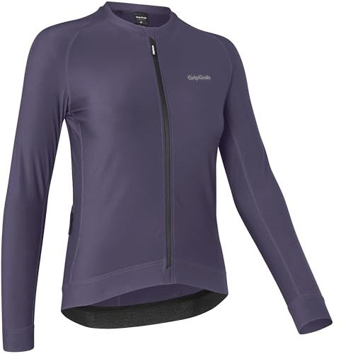 GripGrab PACR Langarm Rennrad Trikot Damen - Enges Radtrikot MTB & Gravel | Aero-Passform mit weicher Isolierung für den Frühling und Herbst, 3 Rückentaschen plus RV-Fach und Silikongripper am Saum