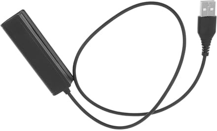 KALLORY Female Rj9 to USB Adapter Cable for Office Headset with Mic, Plastic Rj9 Headset Jack to Male USB Stereo Plug, Compatible with Landline Phones and Laptops
