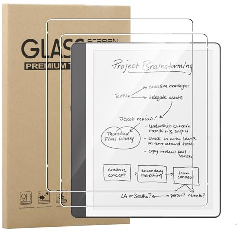 MEMELOKA Schutzfolie für Kindle Scribe 2024/2022 10.2 Zoll, 2 Stück 99.99% HD Clarity Displayschutzfolie aus gehärtetem Glas [Hohe Empfindlichkeit][Anti-Fingerabdruck][Anti-Blase]