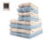 Zucchi SET asciugamano 8 PEZZI HOME FASHION Var. BEIGE e OPALE + tavoletta profumo biancheria per armadi by biancocasa