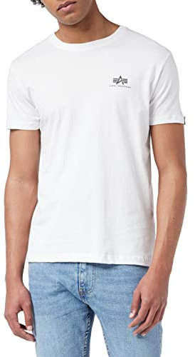 Alpha Industries Basic T Small Logo T-Shirt für Herren White