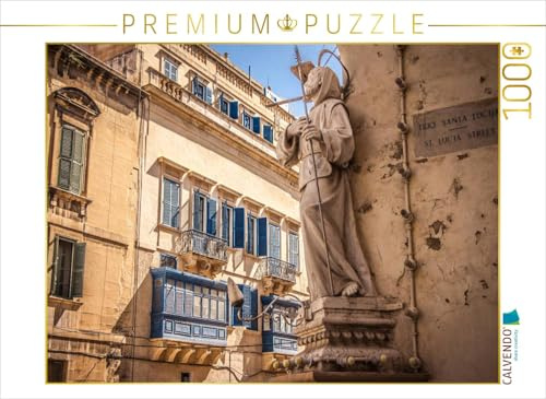 CALVENDO Puzzle Valletta - Typisches Stadtbild | 1000 Teile Lege-Größe 64 x 48 cm Foto-Puzzle für glückliche Stunden