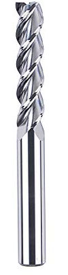 SpeTool Extra Lang VHM 3 Flöten Alufräser CNC Fräser mit 8 mm Schneiddurchmesser x 32 mm Schnittlänge, 8 mm Schaft Schaftfräser für Aluminium und Kunststoff