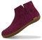GLERUPS Damen und Herren Indoor und Outdoor Hausschuhe mit Gummisohle (Cranberry) | Bequeme Slipper-Stiefel für Damen und Herren | Kuschelige Herren und Damen Stiefelpantoffeln