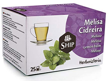 Ship - Infusión de Melisa - Caja de 25 Unidades - Efecto Relajante, Ayuda a Reducir el Estrés y el Insomnio y Alivia las Molestias Menstruales - Protege tu Sistema Digestivo - Infusiones y Tés