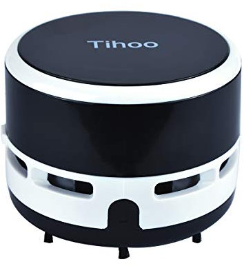 iSuperb Miniaspirador, Aspiradora de Sobremesa Portátil, Mini Mesa Sweeper Inalámbrico para Migas/Escombros/Cenizas/Scraps Limpiador/Desktop Vacuum Cleane/Sin Batería Incluida (Negro)