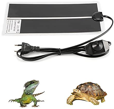 TIEMORE Tapis Chauffant pour Reptiles, 5w, 7w, 14w, 20w, 28w, 45w Tapis Chauffant pour Reptiles avec Contrôleur De Thermostat, Coussin Chauffant 220-240v pour Tortue, Tortue, Serpents, Lézard