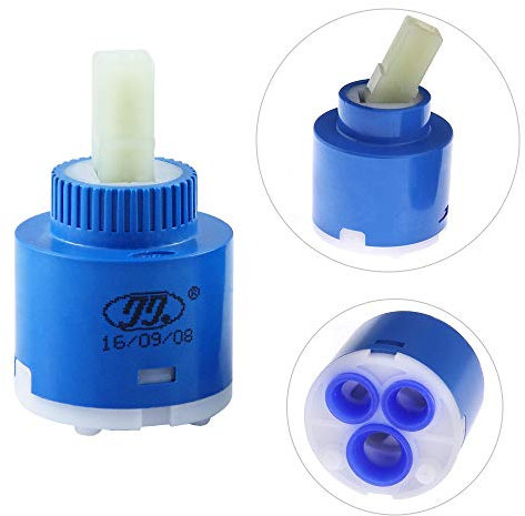 Cartuccia Ceramica 35mm Rubinetto Miscelatore Controllo Interno Caldo e Freddo per Miscelatori di Lavandini/Vasche da Bagno/Docce (35mm)
