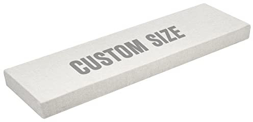 Bankauflage Bankkissen Sitzkissen Personalisiertes Dicker Schaum Langes Stuhlkissen Sofaauflagen Bankpolster Draußen/Drinnen Terrassenmöbel (Color : Cremefarben, Größe : Anpassen)