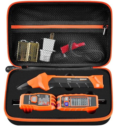 Koffer kompatibel mit Klein Tools ET310 AC Schutzschalter Finder Kit & Integrierter GFCI Steckdosenprüfer Elektrowerkzeuge Aufbewahrung Organizer Tasche für Adapter, Batterien und Zubehör (nur Box)