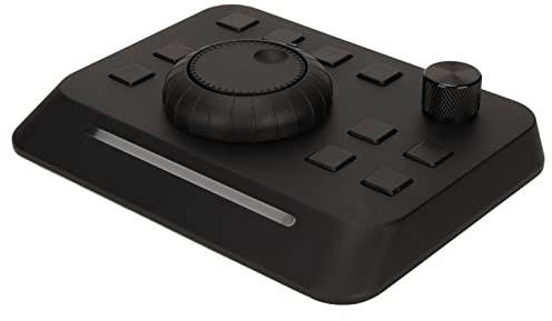Schwarze Bearbeitungskonsole, Integrierte CNC Verarbeitung Aus Aluminium, Interaktive Lichtleiste, 10 Benutzerdefinierte Tasten, Kompatibel mit Einer Vielzahl Von Videobearbeitungssoftware, Kompatibel