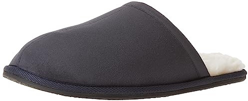 Amazon Essentials Pantofole Comode Uomo, Blu Marino Micro Scamosciato, 43 EU