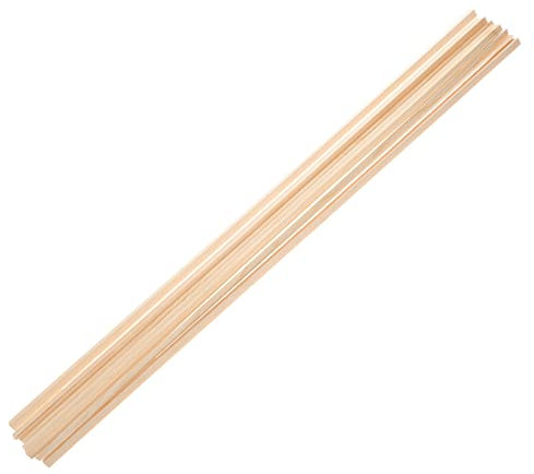 DOITOOL Modanature in Legno Per Finestre 10 Pezzi, Modanatura Decorativa Per Bordi Delle Finestre, Strisce in Legno Naturale 6mm x 50cm Per Finiture Dei Telai, Per Interni Ed Esterni