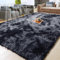 Aspire Homeware Rugs Living Room - Dark Grey Area Rugs for Bedroom Anti Slip - Modern Super Soft Thick Pile Fluffy Shaggy Rug Non Shedding (Tye-Dye Grey, 120x170 cm)