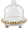 Mud Pie Runde Glasglocke, Gold, 20,3 x 19,5 cm Durchmesser