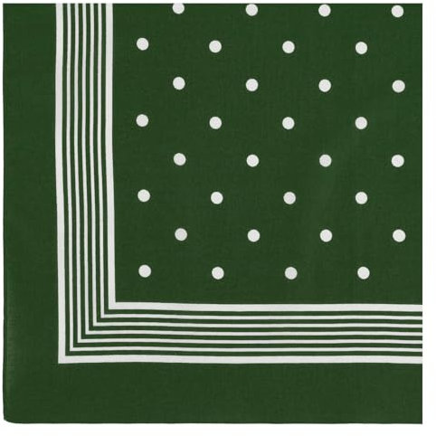 modAS Unisex Vierecktuch ca. 70 x 70 cm bedruckt oder uni - Tuch als modisches Accessoires in Grün mit Punkte
