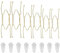 ZEACCT 6 Stück Telleraufhänger, Unsichtbare Goldene Teller Display Federhakenhalter, Telleraufhänger für Wände, Stahl-Wandplatten-Aufhänger, Dekorative Telleraufhänger für Teller und Kunst