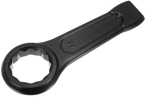 sourcing map Ringschlüssel, 65 mm, hochfester Stahl, Einzelkopfschlüssel, Handwerkzeug