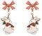 Wendalern Carino Pasqua Orecchini Coniglietto Rosa Arco Coniglietto Carota Dangle Orecchini Perla Coniglio Animale Orecchini a goccia Piccolo Bowknot dichiarazione Orecchini Gioielli per le donne