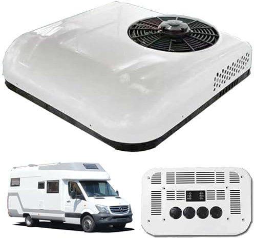 Aire acondicionado de techo para autocaravanas para camiones, autocaravanas y caravanas, refrigeración eficiente para viajes cómodos en remolques y autocaravanas