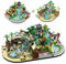 JOMIOD Zoo Bausteine Architektur Modell, 2 Set Zoo Serie Modular Building Konstruktionsspielzeug, Architektur Klemmbausteine Modell MOC Haus, Geschenkidee für Erwachsene und Kinder