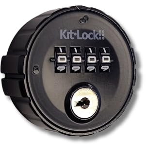 KitLock KL 10 Mechanisches Zahlenschloss mit private Code | inkl. Schlüssel | für Schränke, Schließfächer & Spinde | Schlüsselloser Zugang | Kompakt & Langlebig