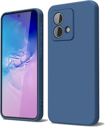 GOGME Phone Case for Motorola Moto G84 5G with Anti-Scratch Microfiber Lining Liquid Silicone Shockproof Protective Back Cover Slim Soft TPU Bumper Shell, Blue