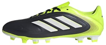 adidas Unisex COPA Pure III Club Firm Ground/Multi Ground Football Boots, Core Black/Cloud White/Lucid Lemon, 44 2/3 EU