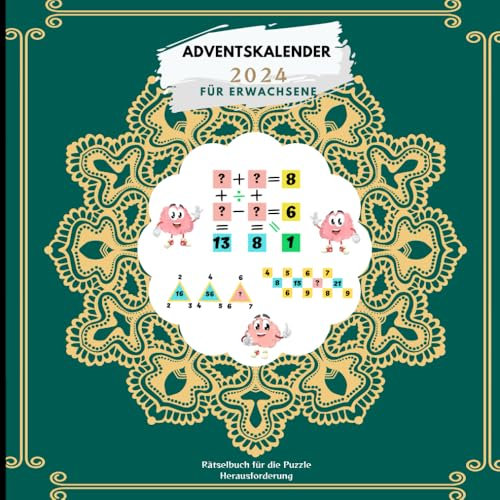 Adventskalender 2024 für Erwachsene Rätselbuch für die Puzzle Herausforderung: 8.5x8.5 Format, 74 Seiten | Verbessere deine analytischen Fähigkeiten, ... und Gleichungen vor Weihnachten