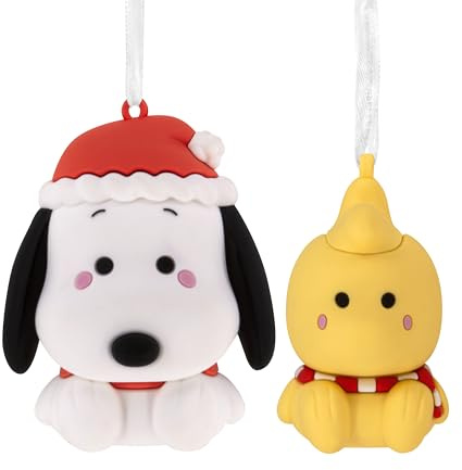 Hallmark Better Together Peanuts Holiday Snoopy und Woodstock Magnetische Weihnachtsschmuck, 2 Stück, Geschenke für Peanuts-Fans