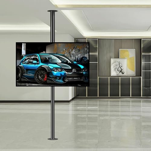 BMWJYLPM TV Wall Mount - LCD TV 360 Degree Rotating Floor Frame, Suitable For 32-75 Inch LED Display, TV Rotation Rack, Revolving Partition Wall Universal TV Floor Stand, Swivel Base Cabinet (Size :