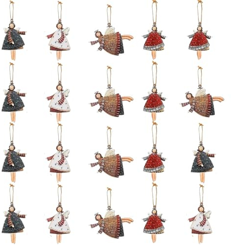 20 Stück Kleine Engel Anhänger für Christmas Decorations,Weihnachtsbaumschmuck,Weihnachten Deko,Engel anhänger Klein,Weihnachtsdeko,Geschenkverpackung,Glücksbringer-Anhänger,Geeignet Christbaumschmuck