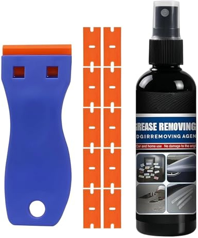 Sticky Stuff Remover, Adhesive Remover with Scraper and 10 Replacement Heads, Effective Glue Remover for Various Surfaces, Sealant Remover for Home and Office Use