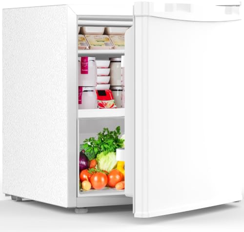 Kismile Mini-Kühlschrank 45 L, 0–10 °C für Schlafzimmer, Büro & Küche | Kompakt, platzsparend, ohne Gefrierfach, mechanische Regelung – Weiß