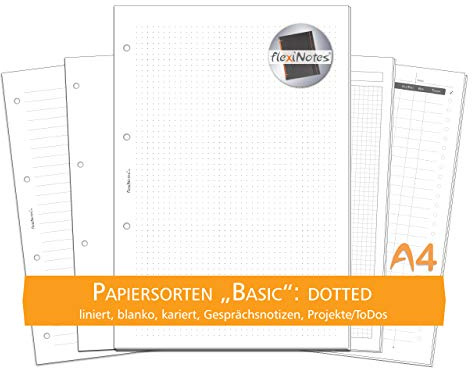 flexiNotes PAPIER A4, 75 Blatt Notizpapier Typ: Basic, dotted