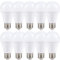NCC-Licht 10 x LED Leuchtmittel 12W = 75W E27 opal matt warmweiß 2700K 220°