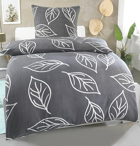 MALIKA Warme Winter Microfaser Flausch Fleece Bettwäsche 135x200 155x220 200x200, Größe:135 x 200 cm, Design - Motiv:Design 2