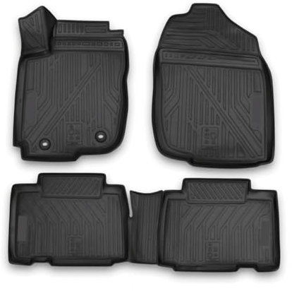 OMAC Gummimatten Fußmatten kompatibel mit Toyota RAV4 2013-2018 TPE Automatten Schwarz 4X