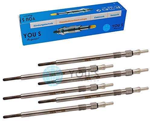 6 Stück YOU.S Original Glühkerzen Länge: 148,5 mm Spannung: 4.4 V - 0011597101