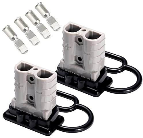 Spurtar 50A 6 AWG Connettore di Batteria 2 Pezzi, Connettore Batteria a Connessione Rapida di Cablaggio per Auto, Rimorchio, Caravan, Nave, Furgone, modalità, Modi Moto, Winch Trailer Verricello