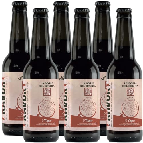 La Rossa del Brenta | Fravort | Birrificio Valsugana | Confezione da 6 Bottiglie da 33 Cl | Birra Artigianale Italiana
